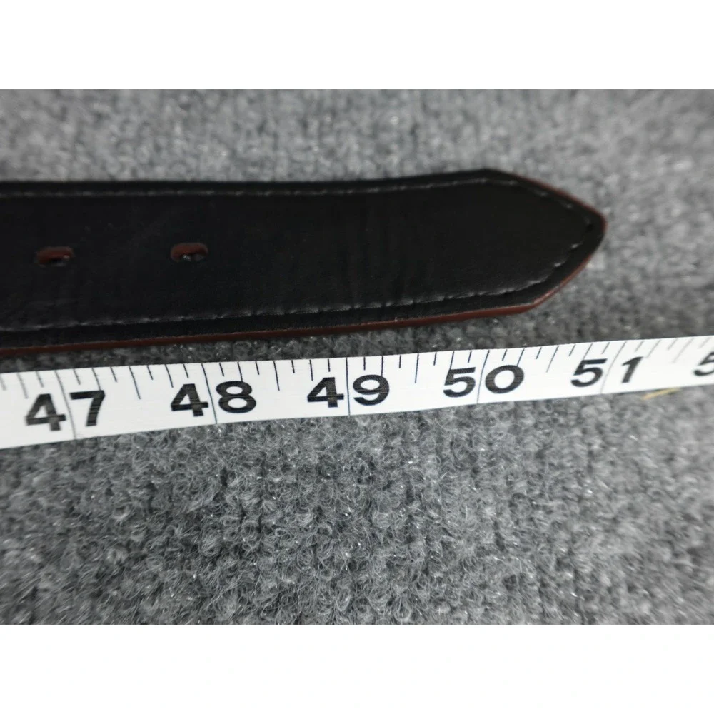 Reversible‎ Belt Classic Buckle Brown Black Leather Mens XL 42-44